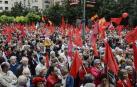 Manifestación en Pamplona en defensa de la bandera de Navarra