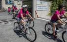 Las calles del Casco Viejo de Pamplona se llenaron este domingo de ciclistas que celebraban el Día de la Bicicleta