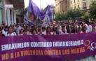 Las peñas se manifiestan contra las agresiones sexistas