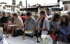 Lanzamiento del cohete pasado por agua en las fiestas patronales de Elizondo