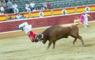 Imágenes de la cornada del recortador de Tudela, Arturo Aurensanz.