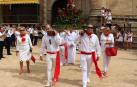 Imágenes de la procesión de la Virgen de la Asunción y la Banda de Música.