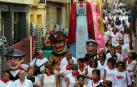Imágenes de la procesión de la Virgen de la Asunción y la Banda de Música.