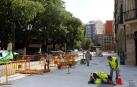 Hormigón provisional para las nuevas aceras de Navas de Tolosa