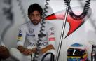 Fernando Alonso tras los entrenamientos del GP de Alemania.