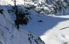 Un agente, durante unas prácticas de entrenamiento en los Pirineos.