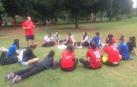 Iñaki Aniz Legarra, de pie a la izquierda, con la selección femenina de balonmano de Chile durante un viaje a Sao Paulo (Brasil).