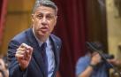 El líder del PPC, Xavier García Albiol, durante su comparecencia en el Parlament tras la intervención del president, Carles Puigdemont.