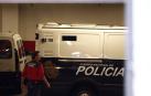 Acceso a dependencias judiciales del furgón donde se encuentran los cinco sevillanos acusados de una supuesta violación de una joven de 18 años en los sanfermines del 2016.