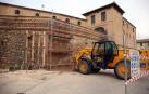 La reforma de la muralla del castillo de Cortes finalizará en primavera