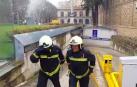Arde un coche en el parking Rincón de la Aduana de Pamplona
