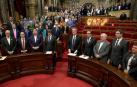 Un Parlament semivacío declara la independencia de Cataluña