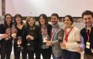 Representantes de la Zona Media en Fitur, con la consejera Isabel Elizalde.