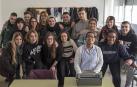 La alumna Sumi, profesora de braille en el Politécnico de Estella