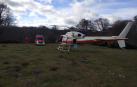Un menor de 13 años ha tenido que ser trasladado este jueves en helicóptero desde Urbasa al Complejo Hospitalario de Navarra (CHN) con una profunda herida en el glúteo izquierdo y dolor en la muñeca producidos por una caída.