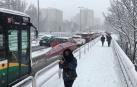 Atascos en Pamplona por la nieve