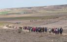 Los peregrinos riberos atraviesan Bardenas