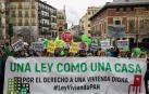 Afectados por la hipoteca se manifiestan para reivindicar su ley de vivienda