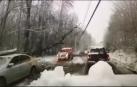 Ilesos de milagro unos bomberos tras precipitarse un árbol sobre su coche