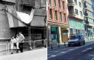 Calle Yanguas y Miranda de Pamplona, en 1979 y 2018.