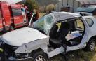 Un herido grave al chocar un camión y un todoterreno en Sarasa