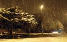 La nieve llega a Navarra y viste a Pamplona de blanco para recibir a la primavera