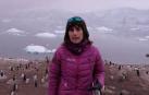 Uxua López, desde la Antártida y rodeada de pingüinos
