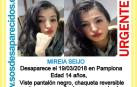 Piden ayuda para localizar a una joven de 14 años de Pamplona desaparecida