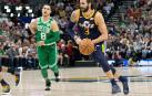 Ricky Rubio roza el 'triple-doble' en la derrota sobre la bocina de Utah ante Boston