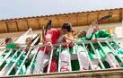 El buen tiempo animó a los habitantes de la localidad ribera a presenciar una representación que se celebra desde el siglo XIX