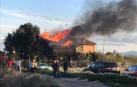 Un incendio destruye por completo una vivienda en Cascante, sin causar heridos