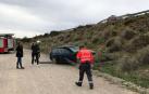 Heridos dos jóvenes de 22 y 26 años al salirse de la vía y volcar en Murchante