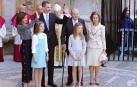 Los Reyes, en la misa de Resurrección en Palma