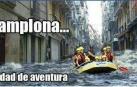 Estampas graciosas haciendo alusión al temporal de lluvia que afectó a la Comunidad foral del 10 al 14 de abril.
