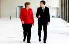 Merkel y Macron reafirman voluntad de lanzar propuesta común para reformar la UE