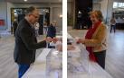 Maya y Kutz ya han votado en las primarias de UPN para la alcaldía de Pamplona
