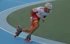 El patinador navarro y campeón del mundo, Ioseba Fernández, en una prueba anterior.