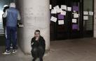 Pintadas y carteles en el Palacio de Justicia por la sentencia de 'La Manada'
