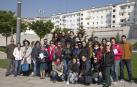 Integrantes del colectivo 'Urbanas' y participantes en la iniciativa, ayer en la plaza Alfredo Floristán.