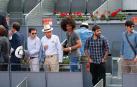 Roberto Torres, Aridane Hernández, Fran Mérida y MIguel De las Cuevas acudieron a ver el encuentro entre Novak Djokovic y Kei Nishikori.