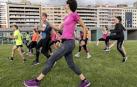 Varios aficionados al running disfrutaron de una charla y ejercicios con el medallista olímpico.