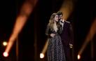 Amaia Romero y Alfred, en el ensayo de 'Tu canción'.