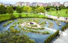 Imagen actual del Jardín de la Galaxia, donde como se aprecia en la imagen el verde empieza a predominar en el paisaje.
