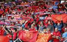 Evacuado en ambulancia aficionado de Osasuna cuando volvía en bus a Pamplona