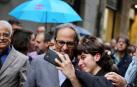 Rajoy pacta con Sánchez y Rivera mantener el 155 ante "la provocación" de Torra