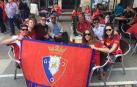 Seguidores de Osasuna, antes del partido en Soria