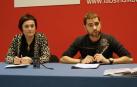 El representante de LAB en el Servicio Navarro de Empleo, Imanol Karrera, y la responsable nacional de Acción Sindical de LAB, Garbiñe Aranburu.