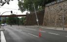 Cortada al tráfico la cuesta de Labrit tras chocar un vehículo contra una farola