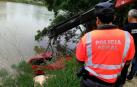 Recuperado del río Ebro el coche en el que perdió la vida un hombre en Lodosa