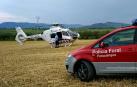 Trasladado en helicóptero al resultar herido tras volcar su motocultor en Aibar